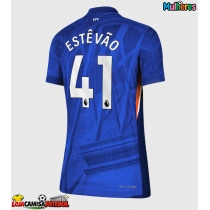 Camisa de Futebol Chelsea Estevao Willian #41 Equipamento Principal Mulheres 2025-26 Manga Curta